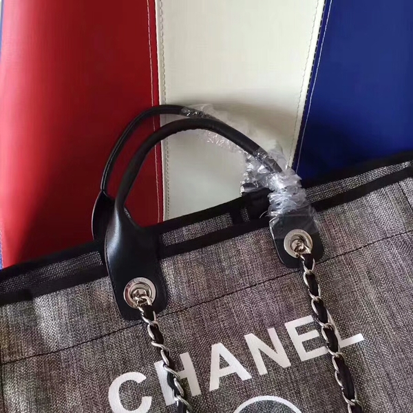 Chanel Deauville Tote Bag Original Canvas Leather A68047-3 Chanel Deauville Tote Bag Original Canvas Leather A68047-3