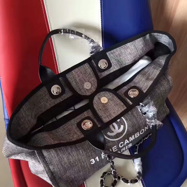 Chanel Deauville Tote Bag Original Canvas Leather A68047-3 Chanel Deauville Tote Bag Original Canvas Leather A68047-3