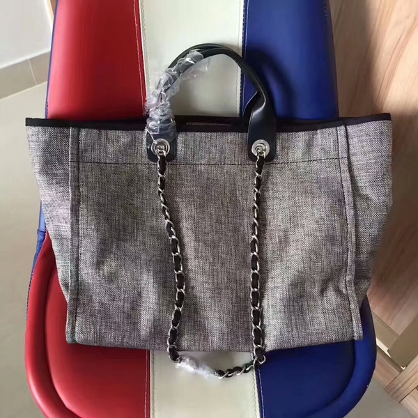 Chanel Deauville Tote Bag Original Canvas Leather A68047-3 Chanel Deauville Tote Bag Original Canvas Leather A68047-3