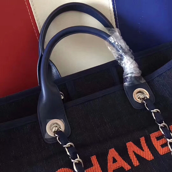 Chanel Deauville Tote Bag Original Canvas Leather A68047-10 Chanel Deauville Tote Bag Original Canvas Leather A68047-10