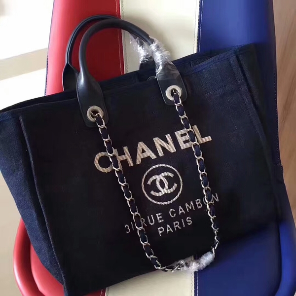 Chanel Deauville Tote Bag Original Canvas Leather A68047-7 Chanel Deauville Tote Bag Original Canvas Leather A68047-7