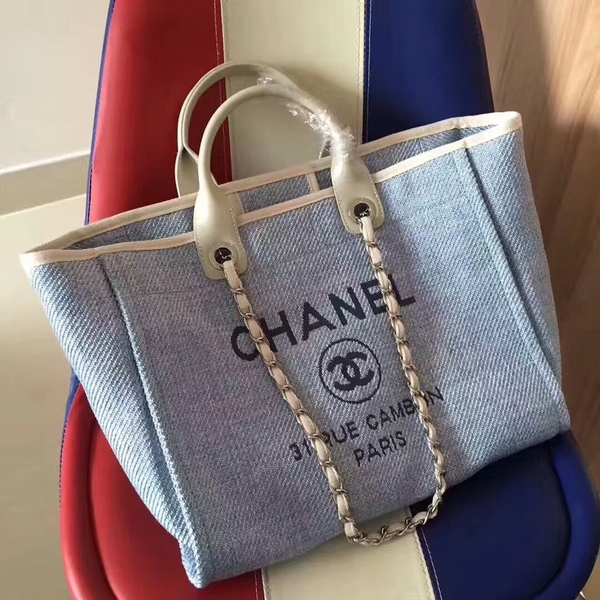 Chanel Deauville Tote Bag Original Canvas Leather A68047-8 Chanel Deauville Tote Bag Original Canvas Leather A68047-8