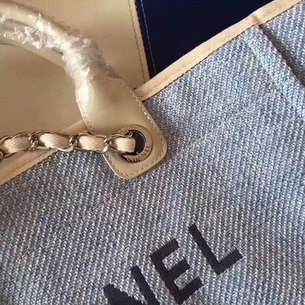 Chanel Deauville Tote Bag Original Canvas Leather A68047-8 Chanel Deauville Tote Bag Original Canvas Leather A68047-8