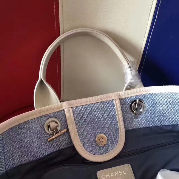 Chanel Deauville Tote Bag Original Canvas Leather A68047-8 Chanel Deauville Tote Bag Original Canvas Leather A68047-8