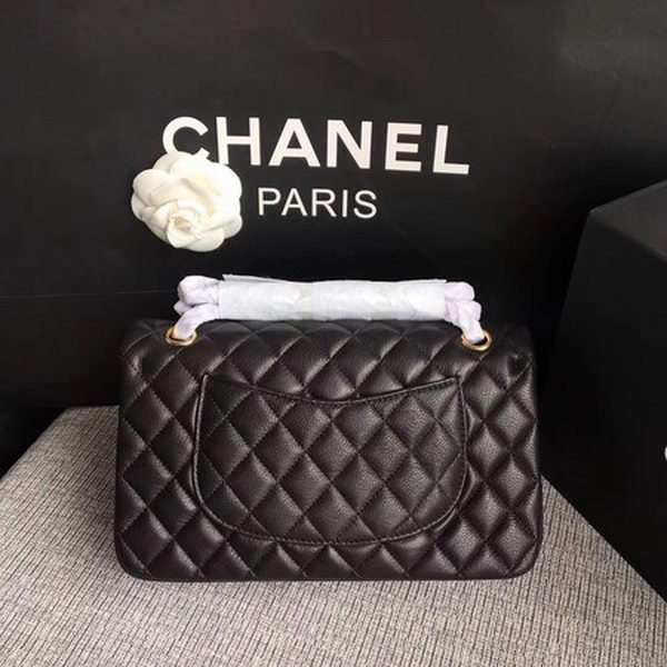 Chanel 2.55 Series Flap Bags Black Original Deerskin A1112 Gold Chanel 2.55 Series Flap Bags Black Original Deerskin A1112 Gold