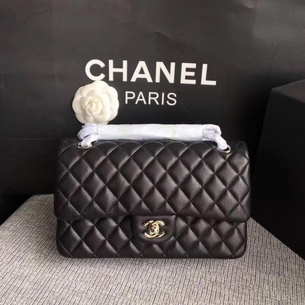 Chanel 2.55 Series Flap Bags Black Original Deerskin A1112 Silver Chanel 2.55 Series Flap Bags Black Original Deerskin A1112 Silver