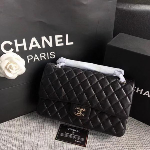 Chanel 2.55 Series Flap Bags Black Original Deerskin A1112 Silver Chanel 2.55 Series Flap Bags Black Original Deerskin A1112 Silver