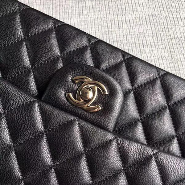 Chanel 2.55 Series Flap Bags Black Original Deerskin A1112 Silver Chanel 2.55 Series Flap Bags Black Original Deerskin A1112 Silver