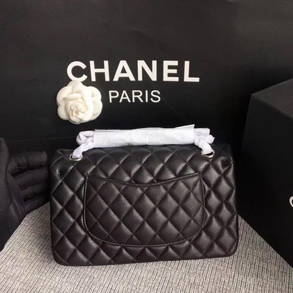 Chanel 2.55 Series Flap Bags Black Original Deerskin A1112 Silver Chanel 2.55 Series Flap Bags Black Original Deerskin A1112 Silver