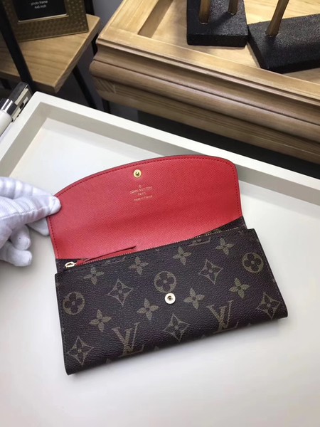 Louis Vuitton Monogram Canvas EMILIE WALLET M61289 Red Louis Vuitton Monogram Canvas EMILIE WALLET M61289 Red