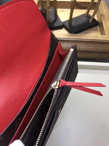 Louis Vuitton Monogram Canvas EMILIE WALLET M61289 Red Louis Vuitton Monogram Canvas EMILIE WALLET M61289 Red