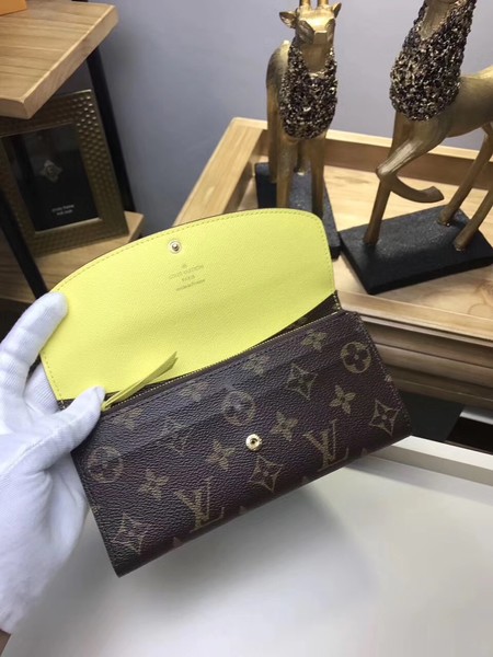 Louis Vuitton Monogram Canvas EMILIE WALLET M61289 Yellow Louis Vuitton Monogram Canvas EMILIE WALLET M61289 Yellow