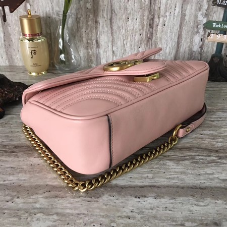 Gucci GG Marmont Matelasse Leather Shoulder Bag 443497 Pink Gucci GG Marmont Matelasse Leather Shoulder Bag 443497 Pink