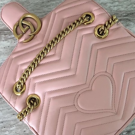 Gucci GG Marmont Matelasse Leather Shoulder Bag 443497 Pink Gucci GG Marmont Matelasse Leather Shoulder Bag 443497 Pink