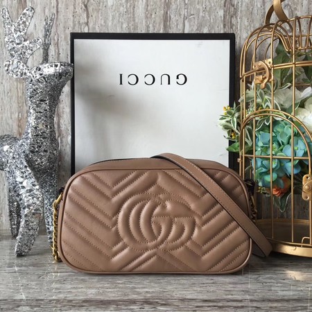 Gucci GG Marmont Matelasse mini Bag 448065 Apricot Gucci GG Marmont Matelasse mini Bag 448065 Apricot