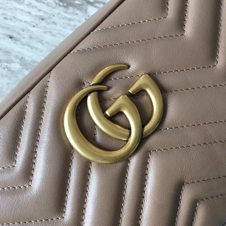Gucci GG Marmont Matelasse mini Bag 448065 Apricot Gucci GG Marmont Matelasse mini Bag 448065 Apricot