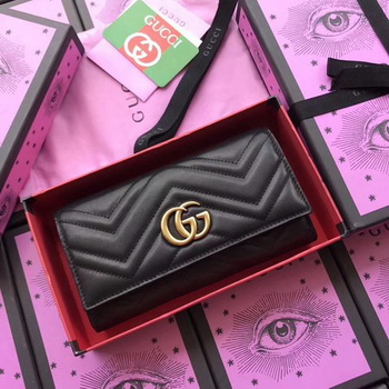 Gucci GG Marmont Continental Wallet 443436 Black Gucci GG Marmont Continental Wallet 443436 Black
