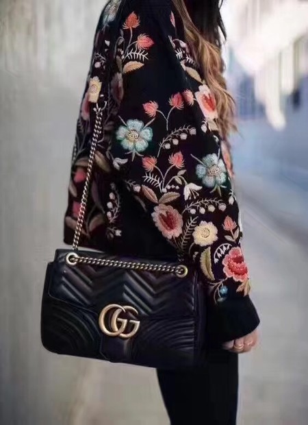 Gucci GG Marmont Matelasse Shoulder Bag 443496 Black Gucci GG Marmont Matelasse Shoulder Bag 443496 Black