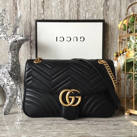 Gucci GG Marmont Matelasse Shoulder Bag 443496 Black Gucci GG Marmont Matelasse Shoulder Bag 443496 Black