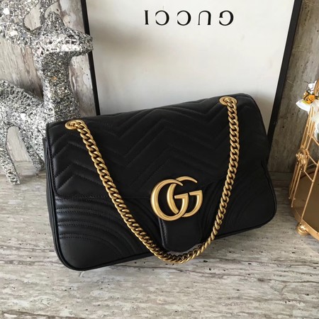 Gucci GG Marmont Matelasse Shoulder Bag 443496 Black Gucci GG Marmont Matelasse Shoulder Bag 443496 Black