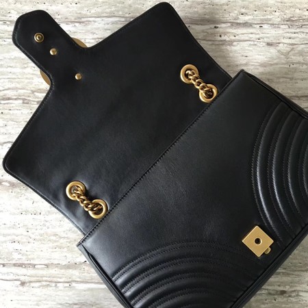 Gucci GG Marmont Matelasse Shoulder Bag 443496 Black Gucci GG Marmont Matelasse Shoulder Bag 443496 Black