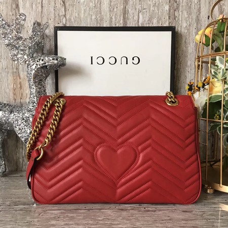 Gucci GG Marmont Matelasse Shoulder Bag 443496 Red Gucci GG Marmont Matelasse Shoulder Bag 443496 Red