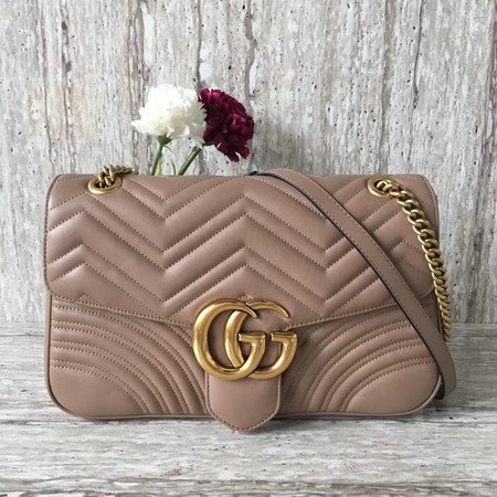 Gucci Now GG Marmont Matelasse Shoulder Bag 443496 Apricot Gucci Now GG Marmont Matelasse Shoulder Bag 443496 Apricot