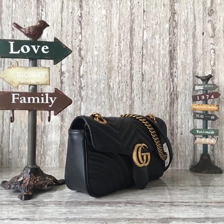 Gucci Now GG Marmont Matelasse Shoulder Bag 443496 Black Gucci Now GG Marmont Matelasse Shoulder Bag 443496 Black