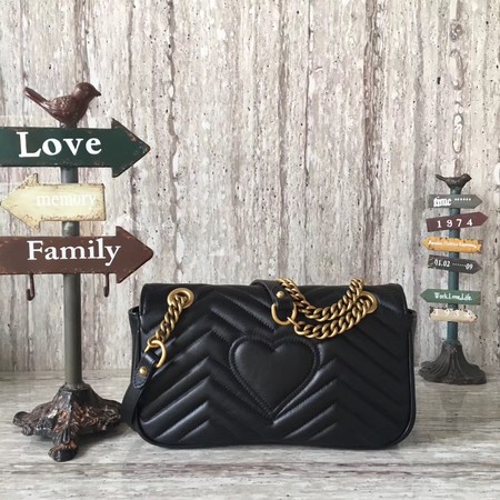 Gucci Now GG Marmont Matelasse Shoulder Bag 443496 Black Gucci Now GG Marmont Matelasse Shoulder Bag 443496 Black