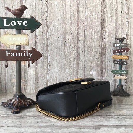 Gucci Now GG Marmont Matelasse Shoulder Bag 443496 Black Gucci Now GG Marmont Matelasse Shoulder Bag 443496 Black