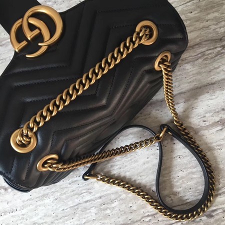 Gucci Now GG Marmont Matelasse Shoulder Bag 443496 Black Gucci Now GG Marmont Matelasse Shoulder Bag 443496 Black