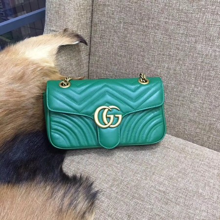 Gucci Now GG Marmont Matelasse Shoulder Bag 443496 Green Gucci Now GG Marmont Matelasse Shoulder Bag 443496 Green