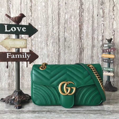 Gucci Now GG Marmont Matelasse Shoulder Bag 443496 Green Gucci Now GG Marmont Matelasse Shoulder Bag 443496 Green