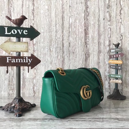 Gucci Now GG Marmont Matelasse Shoulder Bag 443496 Green Gucci Now GG Marmont Matelasse Shoulder Bag 443496 Green