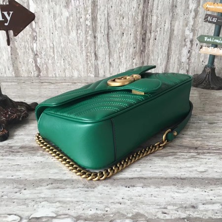 Gucci Now GG Marmont Matelasse Shoulder Bag 443496 Green Gucci Now GG Marmont Matelasse Shoulder Bag 443496 Green