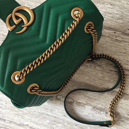 Gucci Now GG Marmont Matelasse Shoulder Bag 443496 Green Gucci Now GG Marmont Matelasse Shoulder Bag 443496 Green