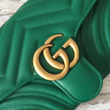 Gucci Now GG Marmont Matelasse Shoulder Bag 443496 Green Gucci Now GG Marmont Matelasse Shoulder Bag 443496 Green