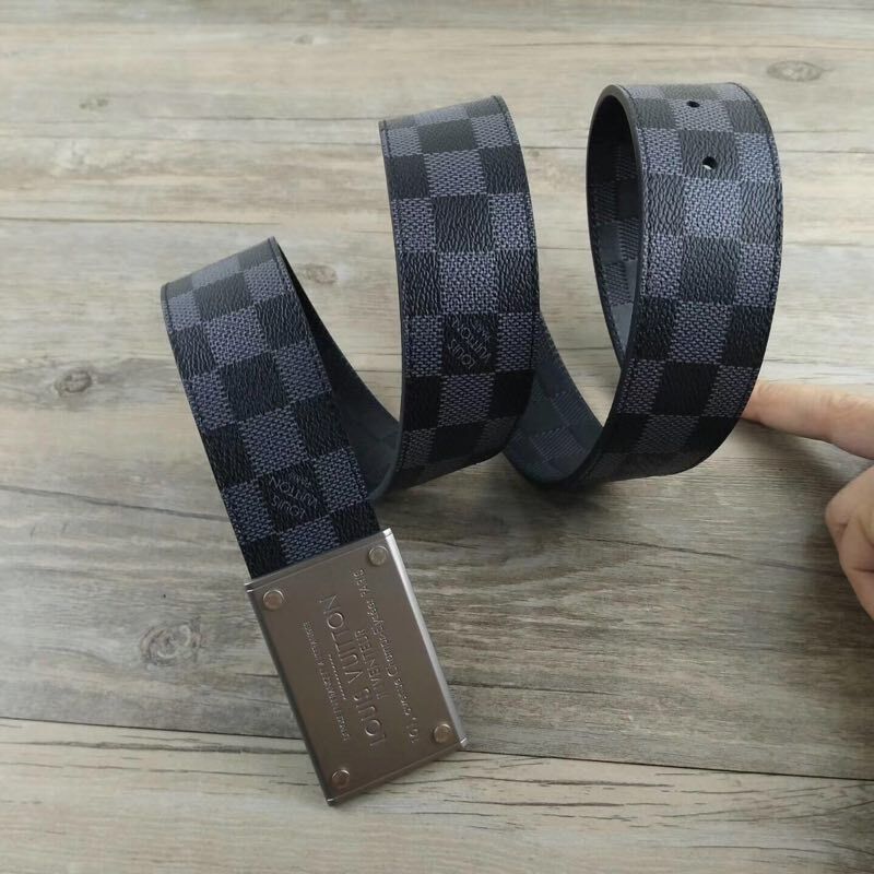 Louis Vuitton Damier Ebene Canvas Belt LV20266E Louis Vuitton Damier Ebene Canvas Belt LV20266E