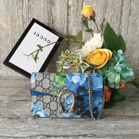 Gucci Dionysus GG Blooms Super mini Bag 476432 Blue Gucci Dionysus GG Blooms Super mini Bag 476432 Blue