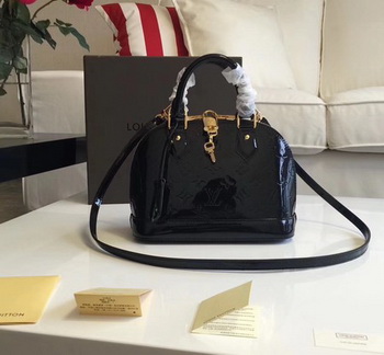 Louis Vuitton Monogram Vernis Alma BB M91606 Black Louis Vuitton Monogram Vernis Alma BB M91606 Black