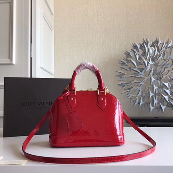 Louis Vuitton Monogram Vernis Alma BB M91606 Red Louis Vuitton Monogram Vernis Alma BB M91606 Red