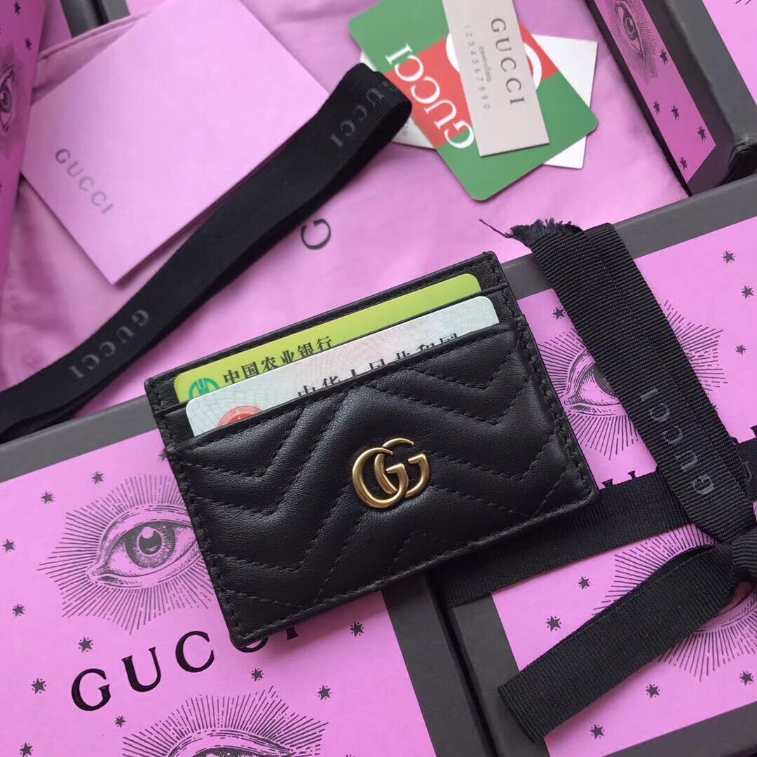 Gucci Leather Card Case 499360 Black Gucci Leather Card Case 499360 Black
