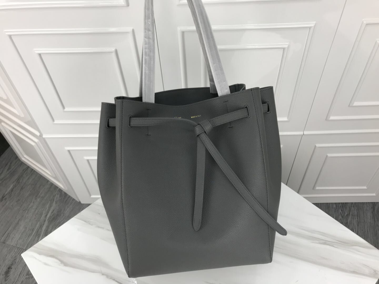 Celine Cabas Phantom Bags Original Leather C2210 Grey Celine Cabas Phantom Bags Original Leather C2210 Grey