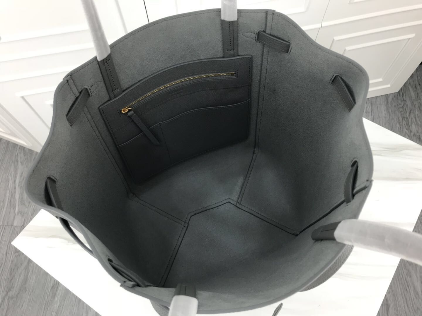 Celine Cabas Phantom Bags Original Leather C2210 Grey Celine Cabas Phantom Bags Original Leather C2210 Grey