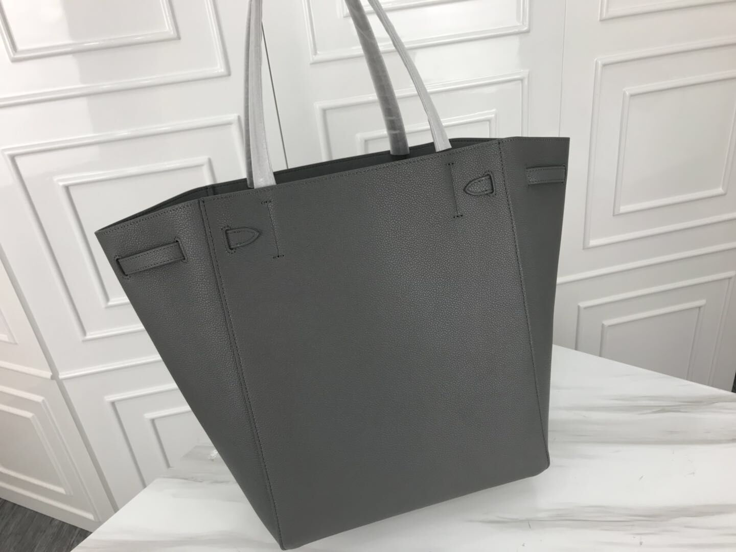 Celine Cabas Phantom Bags Original Leather C2210 Grey Celine Cabas Phantom Bags Original Leather C2210 Grey