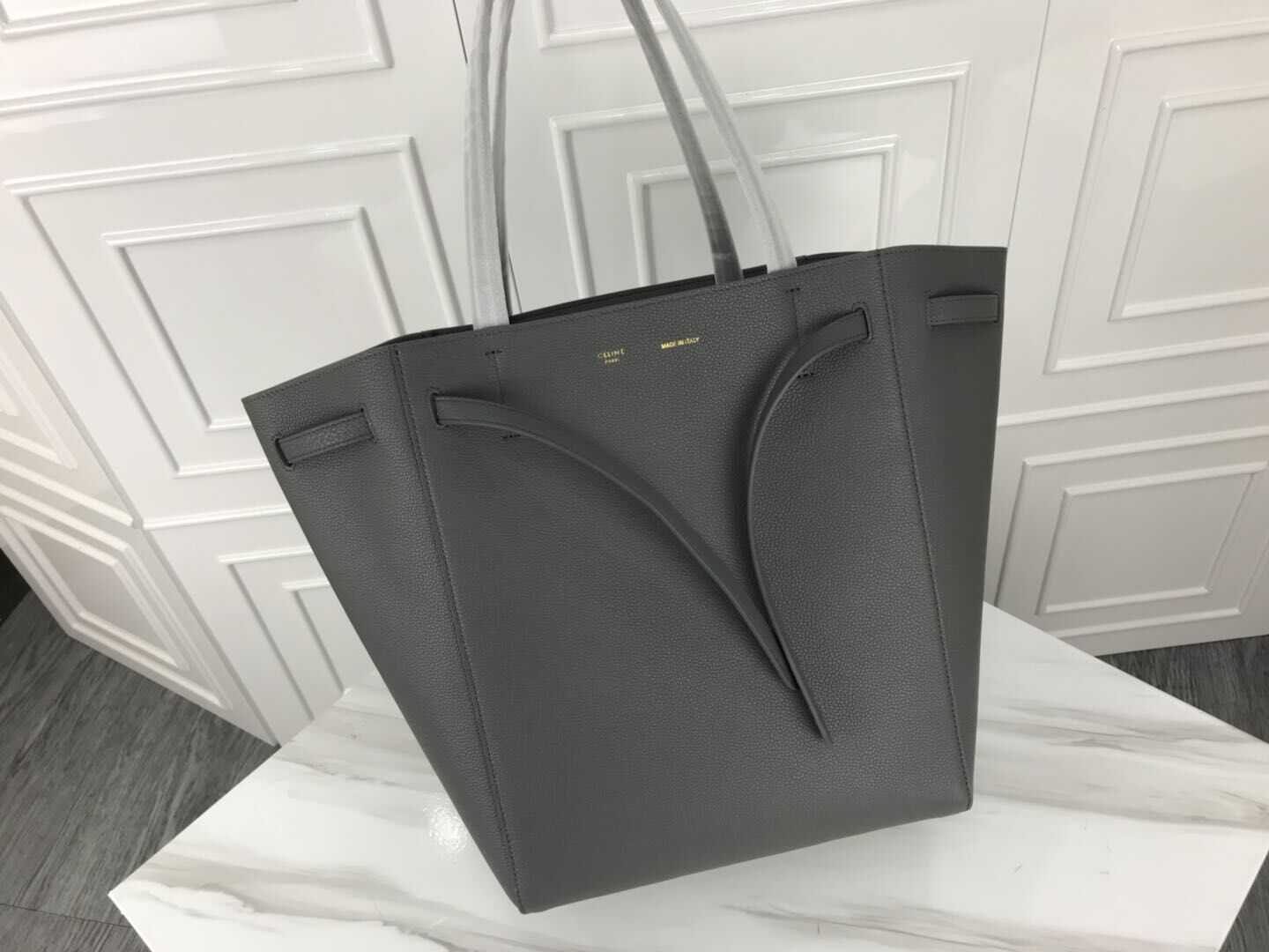 Celine Cabas Phantom Bags Original Leather C2210 Grey Celine Cabas Phantom Bags Original Leather C2210 Grey