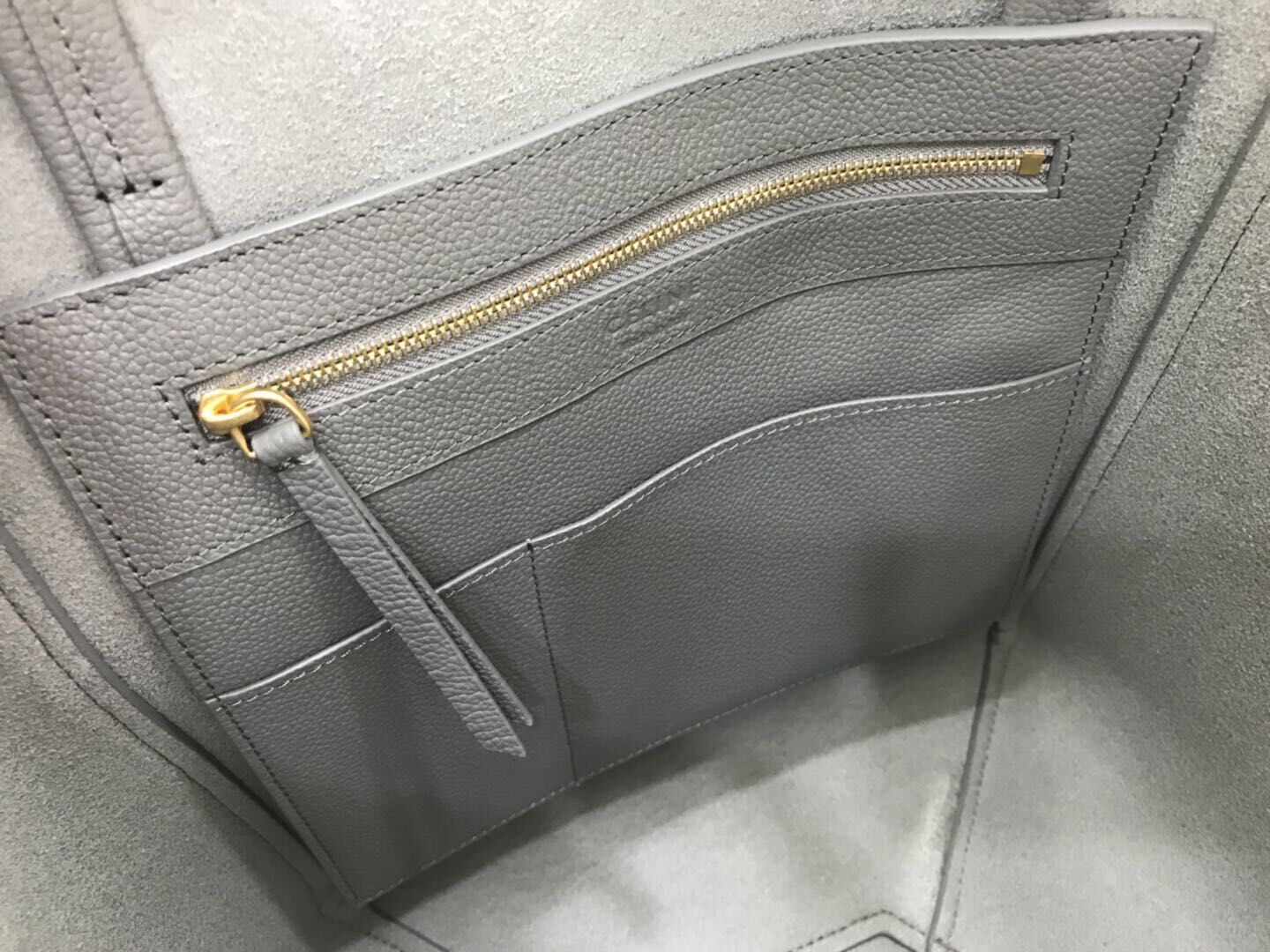 Celine Cabas Phantom Bags Original Leather C2210 Grey Celine Cabas Phantom Bags Original Leather C2210 Grey