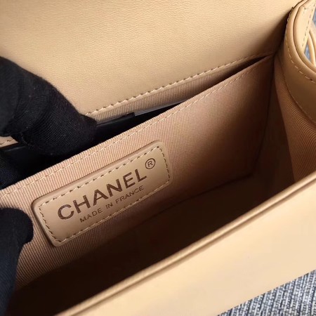 Boy Chanel Flap Shoulder Bag Sheepskin Leather A67085 Apricot Boy Chanel Flap Shoulder Bag Sheepskin Leather A67085 Apricot