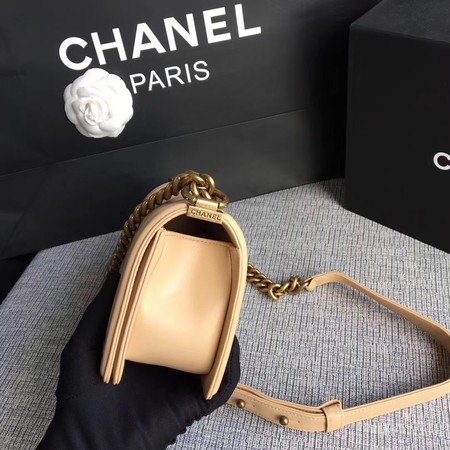 Boy Chanel Flap Shoulder Bag Sheepskin Leather A67085 Apricot Boy Chanel Flap Shoulder Bag Sheepskin Leather A67085 Apricot