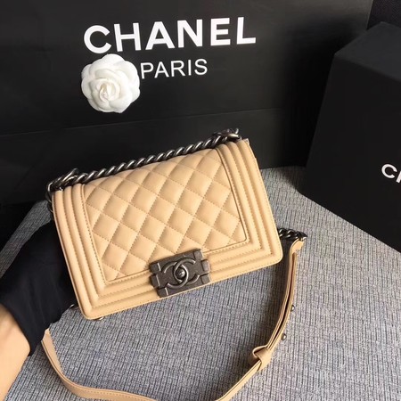Boy Chanel Flap Shoulder Bag Sheepskin Leather A67085 Apricot Boy Chanel Flap Shoulder Bag Sheepskin Leather A67085 Apricot